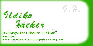 ildiko hacker business card